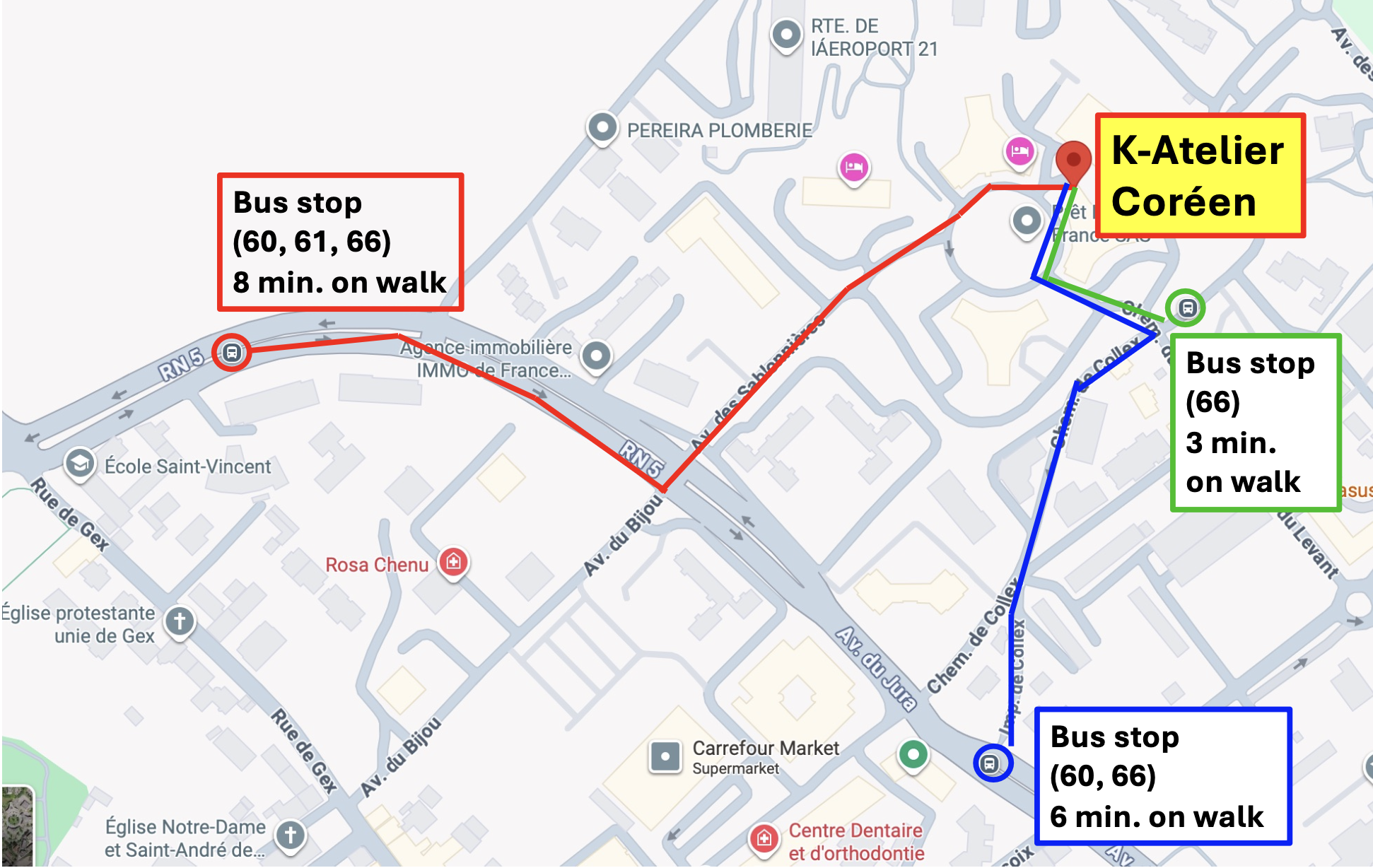 Bus stop map